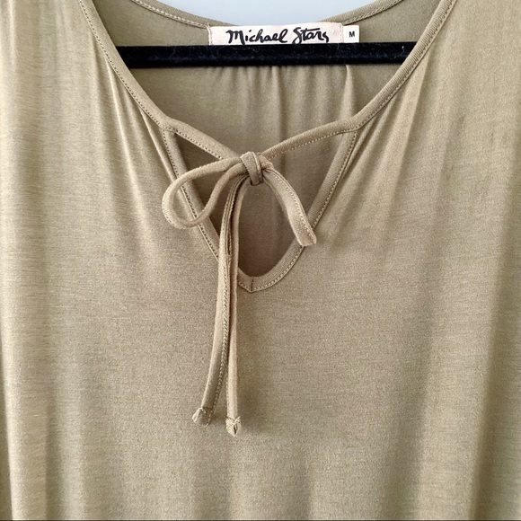 Michael Stars Smocked Waist Jumpsuit - Olive Green - Picture 4 of 11